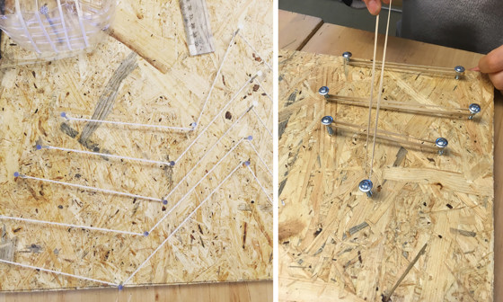 Gummisnodd på spånskiva