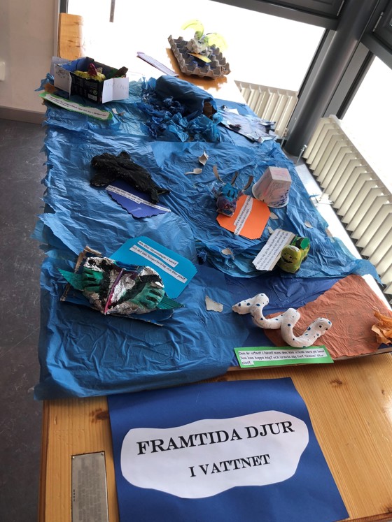 Framtida djur, modeller som eleverna skapat