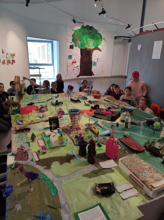 Modell av Färgelanda på konsthallen, det framtida Färgelanda