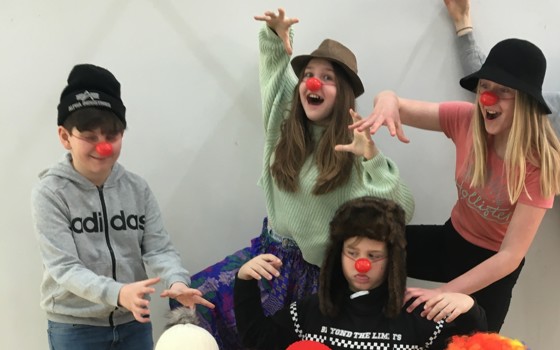 Clowner på Juringe skola